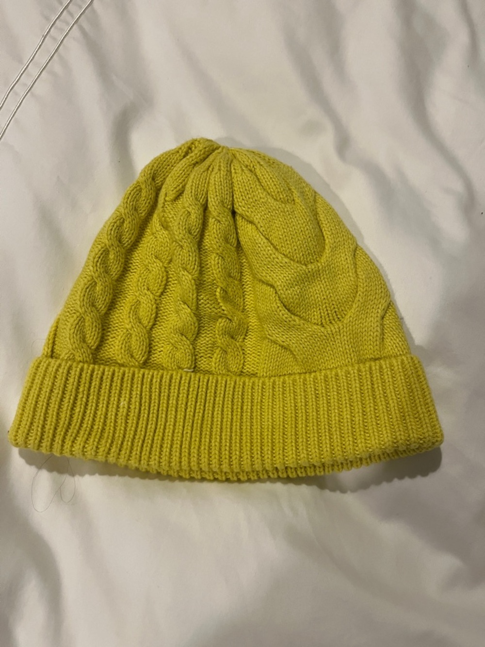 Banana Republic Yellow Cable Knit Beanie